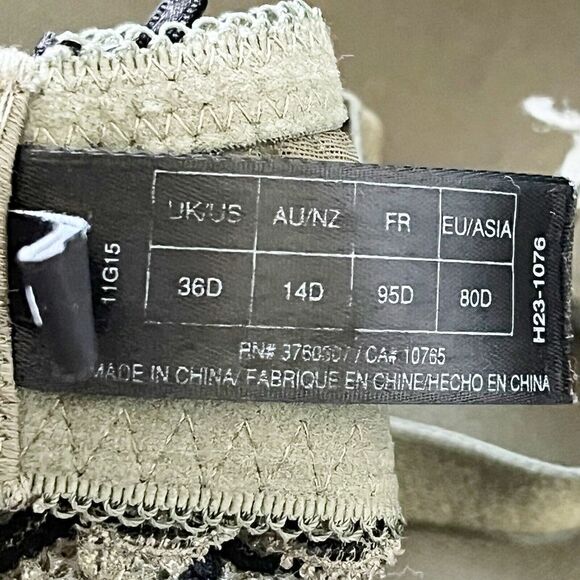 Heidi Klum Intimates Margaux Balconette Contour Bra Green Sz 36D Lace H23-1076 - Picture 10 of 10